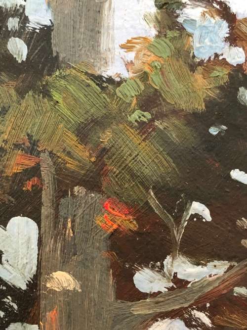 INVESTMENT ART !! TITTA FASCIOTTI (SA 1927-1993) ORIGINAL OIL ON BOARD LANDSCAPE - SIGNED AND FRAMED