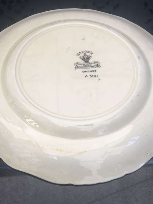 Collectable Rare Antique Masons Windsor Pattern 24 cm Plate marked  C.3286 J - C1891-1914