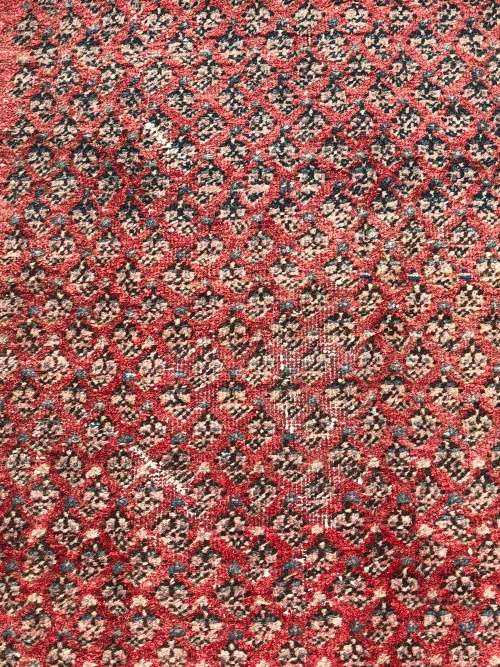 WOW !!! BEAUTIFUL NICELY WORN HAND KNOTTED PURE WOOL MIR PERSIAN CARPET 1530 X 1045mm