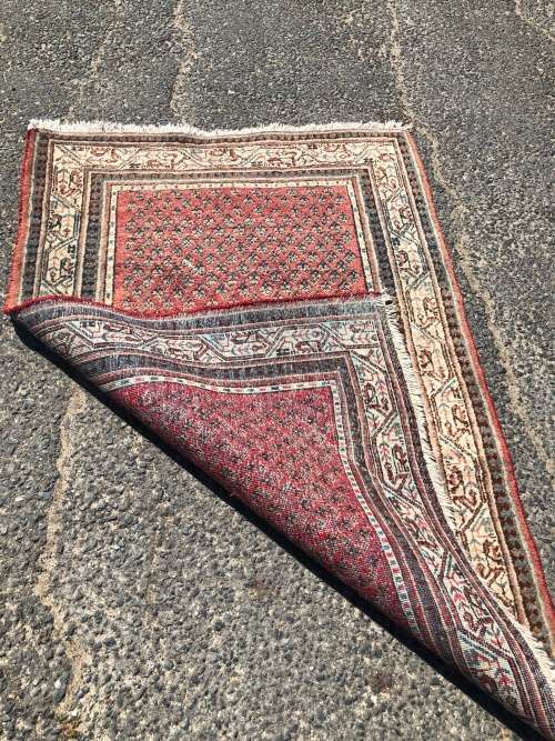 WOW !!! BEAUTIFUL NICELY WORN HAND KNOTTED PURE WOOL MIR PERSIAN CARPET 1530 X 1045mm
