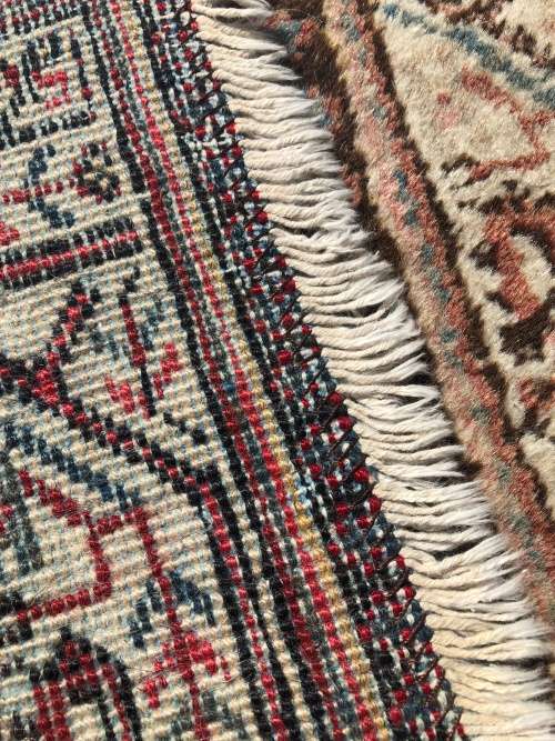 WOW !!! BEAUTIFUL NICELY WORN HAND KNOTTED PURE WOOL MIR PERSIAN CARPET 1530 X 1045mm