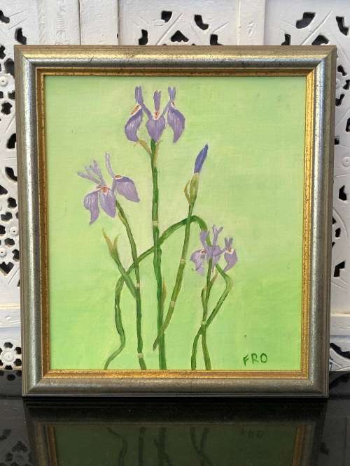 WOW !!! ROSEMARY OSBORNE ORIGINAL OIL ON BOARD - STILL LIFE OF FLOWERS PAINTING - FRAMED