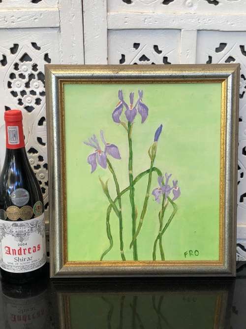 WOW !!! ROSEMARY OSBORNE ORIGINAL OIL ON BOARD - STILL LIFE OF FLOWERS PAINTING - FRAMED