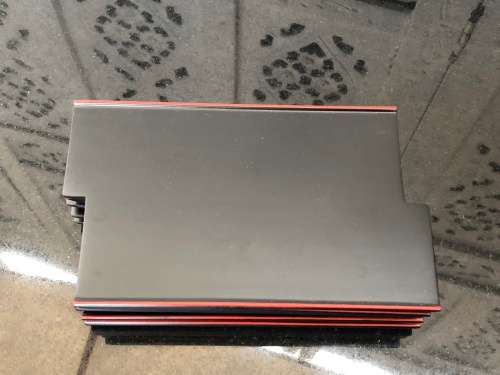 WOW !!! AWESOME BOXED SET OF FIVE INTERLOCKING EBONISED JAPANESE SUSHI PLATES DATED 1997 - SIGNED