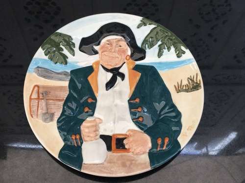 Davenport Pottery 1986 Long John Silver Plate Plate no: 932A Original Toby Plate Collection