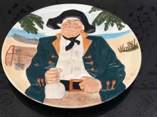 Davenport Pottery 1986 Long John Silver Plate Plate no: 932A Original Toby Plate Collection