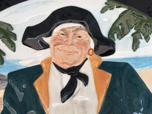 Davenport Pottery 1986 Long John Silver Plate Plate no: 932A Original Toby Plate Collection