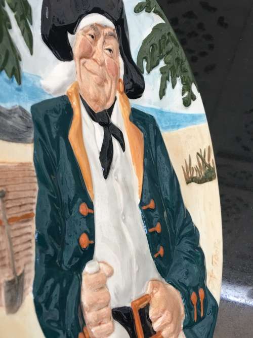 Davenport Pottery 1986 Long John Silver Plate Plate no: 932A Original Toby Plate Collection