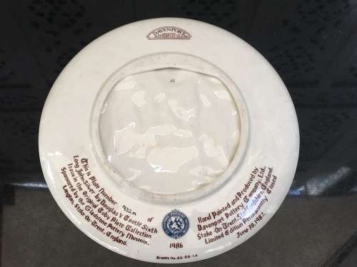 Davenport Pottery 1986 Long John Silver Plate Plate no: 932A Original Toby Plate Collection
