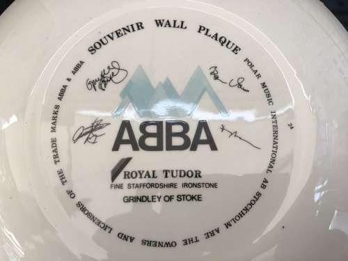 Memorabilia Music ABBA Souvenir Wall Plate By Royal Tudor Fine Staffordshire, Grindley on Stroke
