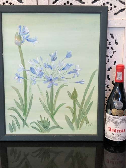 WOW !!! ROSEMARY OSBORNE ORIGINAL OIL ON CANVAS - STILL LIFE OF FLOWERS PAINTING - FRAMED