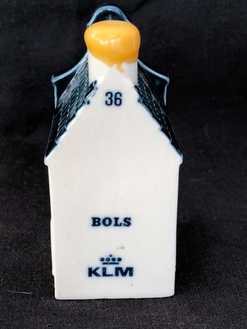 WOW !!! VINTAGE DELFT KLM HOUSE No 36 - SEALED AND STILL FULL - IN PRISTINE CONDITION