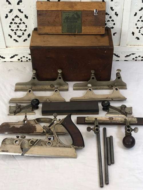 WOW !!! STANLEY No 45 SWEETHEART COMBINATION PLANER IN ORIGINAL BOX COMPLETE WITH EXTRAS