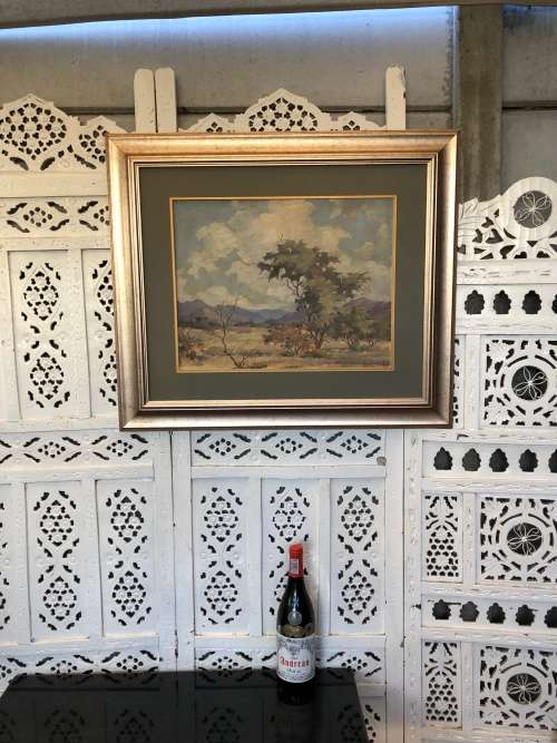 INVESTMENT ART !!! JOHANNES BORMAN (SWA 1912  1981) OIL ON BOARD LANDSCAPE - DATED 1953
