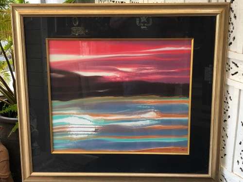 WOW !!! SA ARTIST - JOHANNES J BLOM ORIGINAL WATERCOLOR TITLED "WILDERNESS" -  READY TO HANG