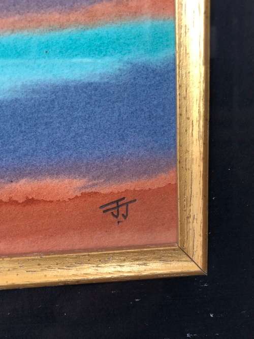 WOW !!! SA ARTIST - JOHANNES J BLOM ORIGINAL WATERCOLOR TITLED "WILDERNESS" -  READY TO HANG