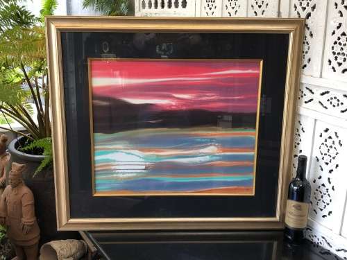 WOW !!! SA ARTIST - JOHANNES J BLOM ORIGINAL WATERCOLOR TITLED "WILDERNESS" -  READY TO HANG