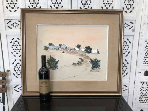 WOW !!! WHAT A BEAUTY - LARGE FRAMED OIL ON BOARD - LANDSCAPE BY K. BRIGG