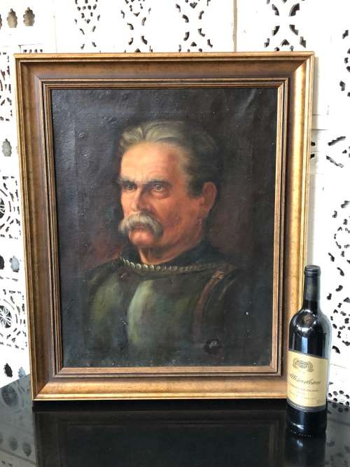 WOW !!! 19th CENTURY CONTINENTAL SCHOOL OIL ON CANVAS PAINTING OF A REFINED GENTLEMAN
