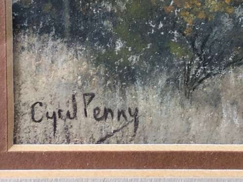WOW !!! CYRIL PENNY LISTED SA ARTIST - FRAMED LANDSCAPE WATERCOLOR - READY TO HANG