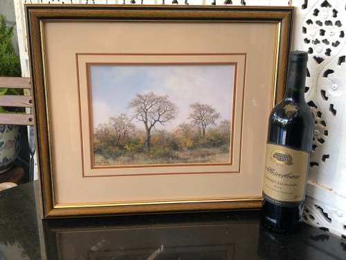 WOW !!! CYRIL PENNY LISTED SA ARTIST - FRAMED LANDSCAPE WATERCOLOR - READY TO HANG