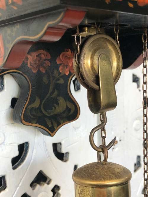 WOW !!! STUNNING RARE ANTIQUE DUTCH WEIGHT DRIVEN 1 DAY FRIESE STOELKLOK - WORKING 100%