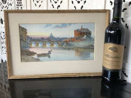 INVESTMENT ART~ GAETANO FACCIOLA (1868 - 1949) ITALIAN ARTIST - ORIGINAL FRAMED WATERCOLOR