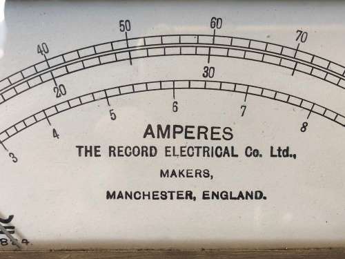 WOW !!! COLLECTIBLE VINTAGE 1944 F.G. AMPERES METER - MADE IN ENGLAND - EXCELLENT CONDITION
