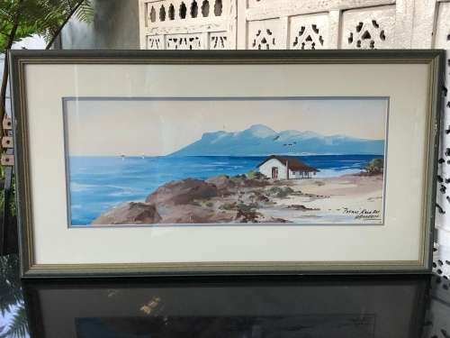 INVESTMENT ART !!! STUNNING FRAMED ORIGINAL GOUACHE ON BOARD BY FAMOUS SA ARTIST H.ANDERSON