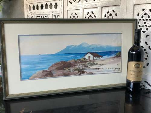 INVESTMENT ART !!! STUNNING FRAMED ORIGINAL GOUACHE ON BOARD BY FAMOUS SA ARTIST H.ANDERSON