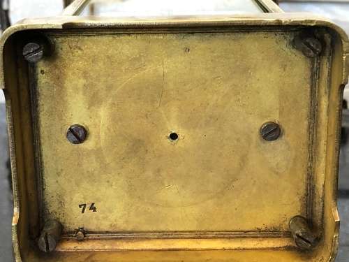 WOW !!! BRASS FRENCH MADE CARRIAGE CLOCK WITH THE KEY IN FULL WORKING ORDER