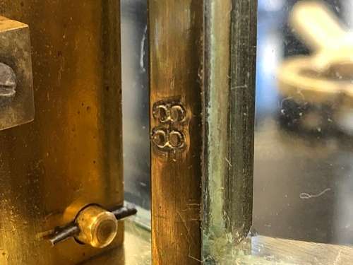 WOW !!! BRASS FRENCH MADE CARRIAGE CLOCK WITH THE KEY IN FULL WORKING ORDER