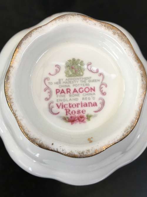 Delightful Vintage  Paragon "Victoriana Rose" By Appointment to Her Majesty The Queen. Tea Trio
