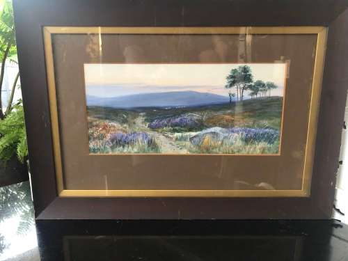 WOW !!! ORIGINAL GOUACHE ON PAPER BY ENGLISH ARTIST BISHOP - AUTHENTICATED ON THE BACK