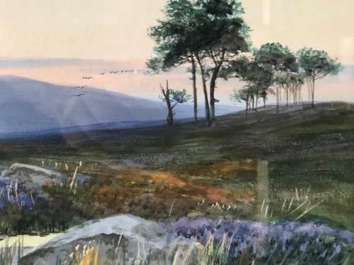 WOW !!! ORIGINAL GOUACHE ON PAPER BY ENGLISH ARTIST BISHOP - AUTHENTICATED ON THE BACK
