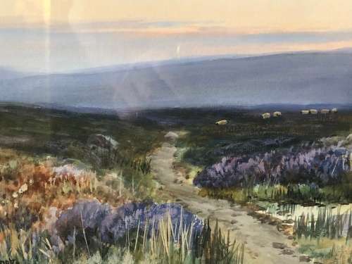 WOW !!! ORIGINAL GOUACHE ON PAPER BY ENGLISH ARTIST BISHOP - AUTHENTICATED ON THE BACK