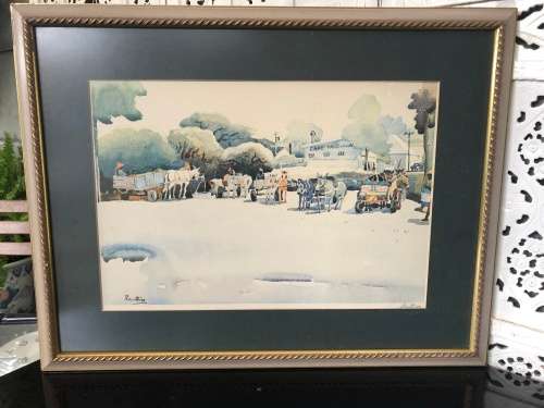INVESTMENT ART !! WALTER BATTISS (1906 - 1982) FRAMED PRINT SIGNED IN PENCIL BY THE ARTIST