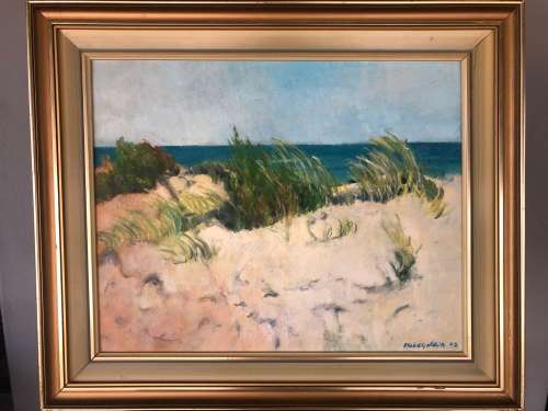 INVESTMENT ART !!! ALICE GOLDIN (1922 - 2016) - BEAUTIFUL SEASCAPE OIL ON CANVAS BOARD