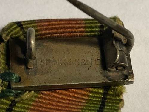 STERLING SILVER KING GEORGE VI - 1939 TO 1945 WW2 DEFENCE MINI MEDAL COMPLETE WITH THE RIBBON 7.1g
