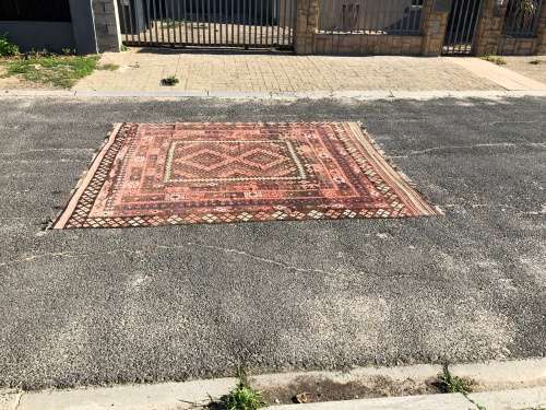 HUGE PURE WOOL HAND KNOTTED VINTAGE GHALMOORI PERSIAN KILIM CARPET 3000 X 2600mm