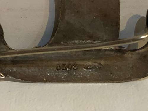 WOW !!! KRISTIAN HESTENES (1873 - 1928) SILVER VIKING SHIP BROOCH - CLEARLY MARKED 830s - NORWEGIAN