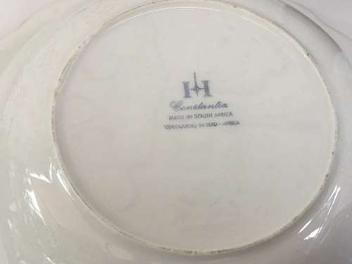Vintage Constancia Porcelain Made In South Africa, Silver Gilt & Floral Decorated Salad Serving Bowl