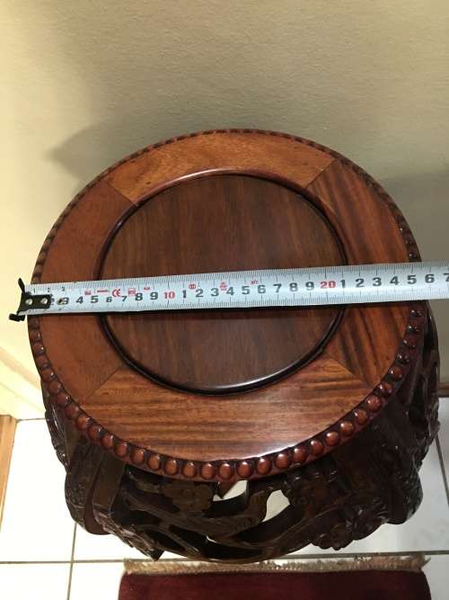 Amazing Collectors Antique Chinese Hand Carved Bird & Blossom Wooden Pot Stand