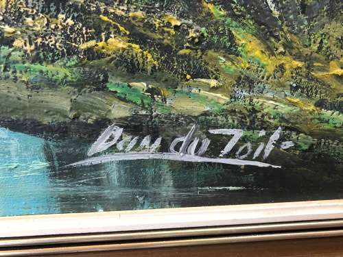 INVESTMENT ART !!! MASSIVE FRAMED DAN DU TOIT OIL ON CANVAS LANDSCAPE PAINTING - ABSOLUTELY STUNNING