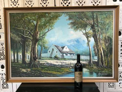 INVESTMENT ART !!! MASSIVE FRAMED DAN DU TOIT OIL ON CANVAS LANDSCAPE PAINTING - ABSOLUTELY STUNNING