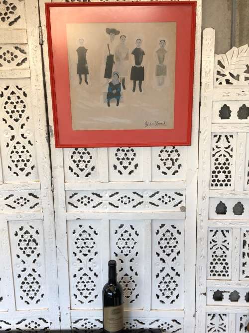 INVESTMENT ART !! - RICHARD HOWARD (1912 - 1996) AMERICAN ARTIST - " AMISH CHILDREN" QUACHE ON PAPER