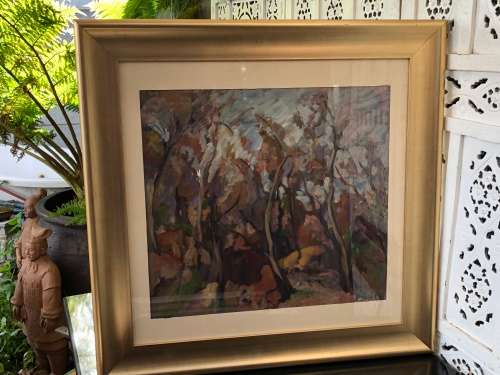 INVESTMENT ART !!! SA MASTER - KENNETH BAKER (1921 - 1996) FRAMED OIL ON BOARD - CLEARLY SIGNED