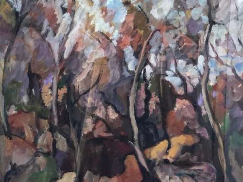 INVESTMENT ART !!! SA MASTER - KENNETH BAKER (1921 - 1996) FRAMED OIL ON BOARD - CLEARLY SIGNED