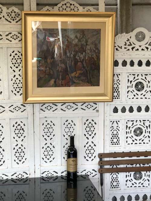 INVESTMENT ART !!! SA MASTER - KENNETH BAKER (1921 - 1996) FRAMED OIL ON BOARD - CLEARLY SIGNED
