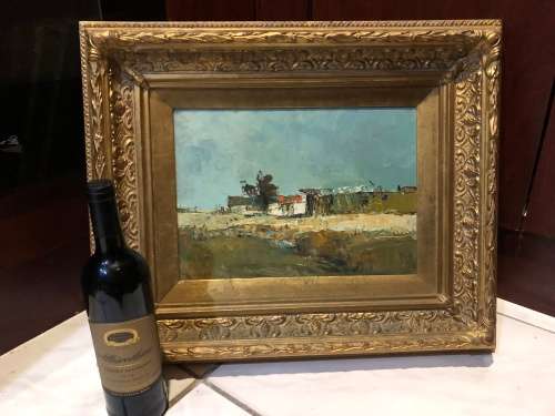 INVESTMENT ART !! TITTA FASCIOTTI (SA 1927-1993) STUNNING OIL ON BOARD LANDSCAPE - EXQUISITE FRAME